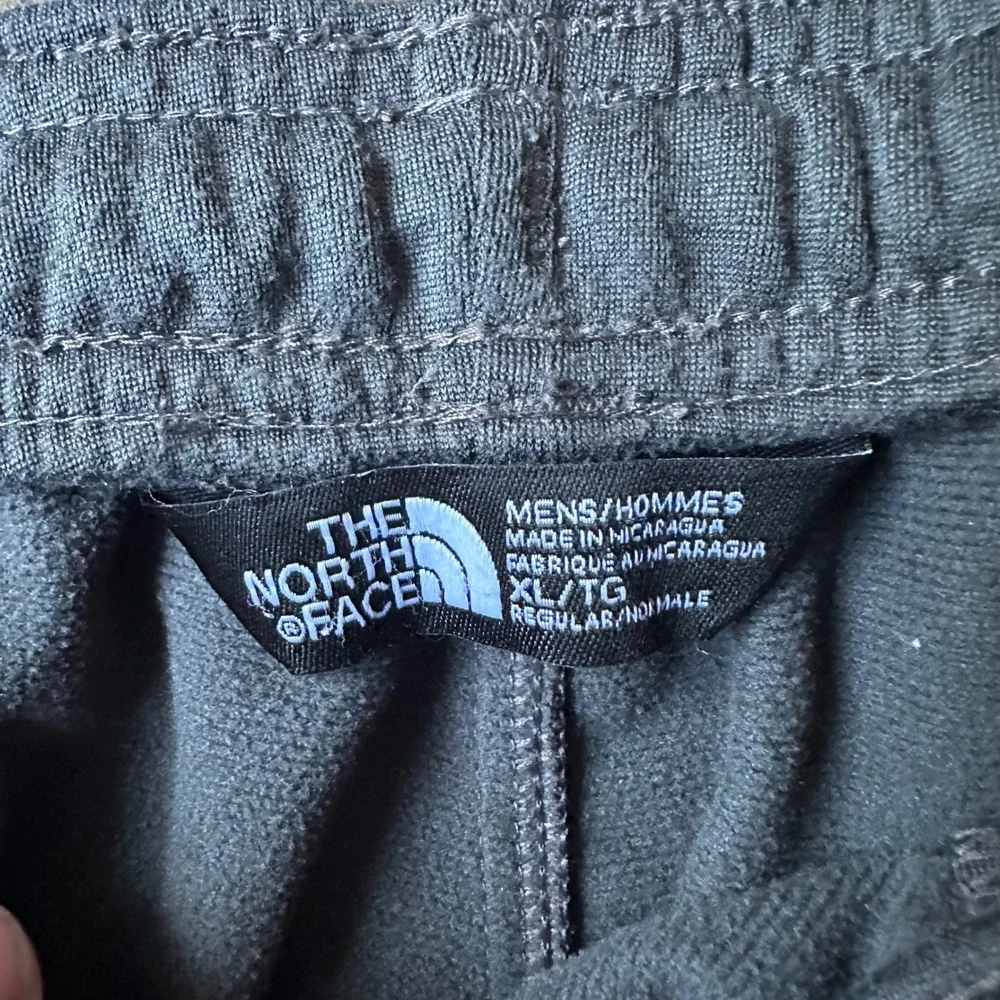 The North Face Fleece Pants Mens XL Gray Excellent Straight Leg Outdoor Lounge